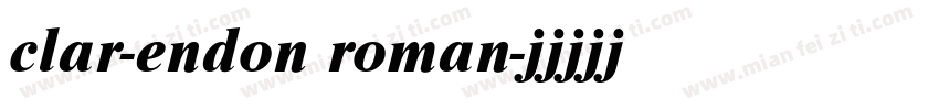 clar-endon roman字体转换
